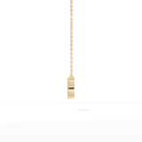 0.114 TCW Round Lab Grown Diamond Aquarius Zodiac Sign Necklace