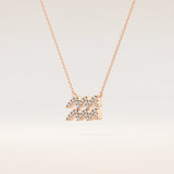0.114 TCW Round Cut Moissanite Aquarius Zodiac Sign Necklace