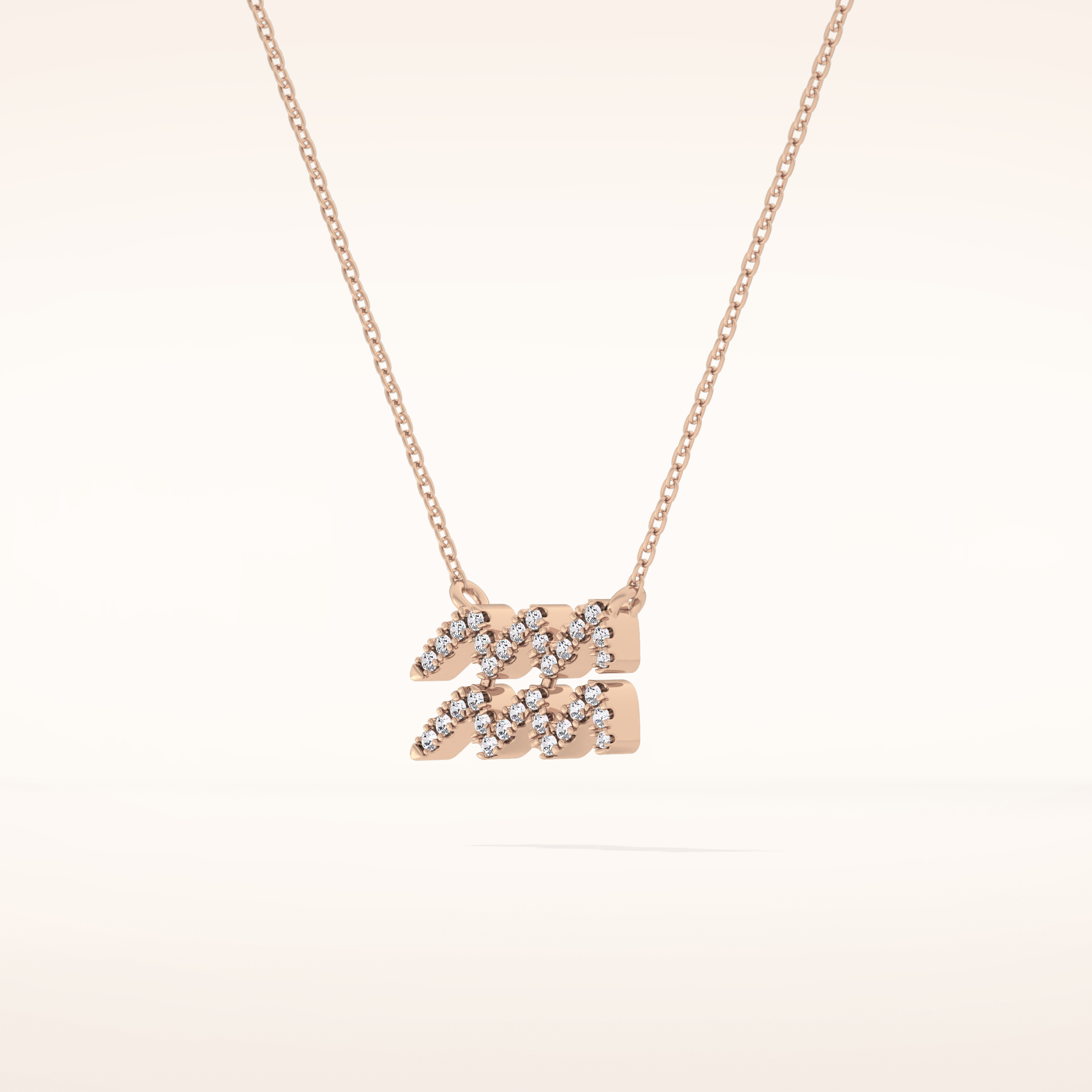 0.114 TCW Round Cut Moissanite Aquarius Zodiac Sign Necklace
