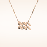 0.114 TCW Round Cut Moissanite Aquarius Zodiac Sign Necklace