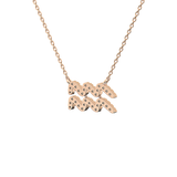 0.114 TCW Round Lab Grown Diamond Aquarius Zodiac Sign Necklace