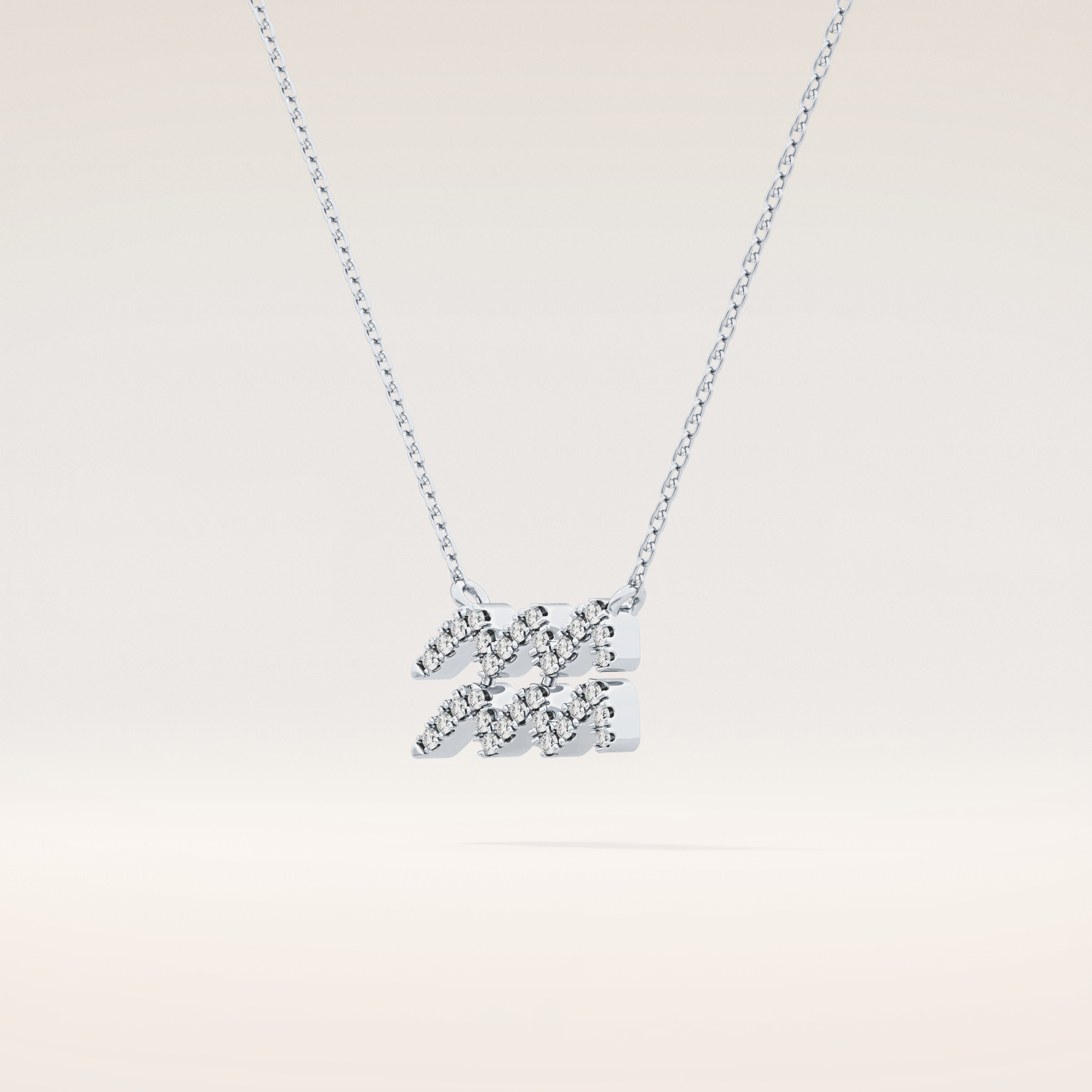 0.114 TCW Round Cut Moissanite Aquarius Zodiac Sign Necklace