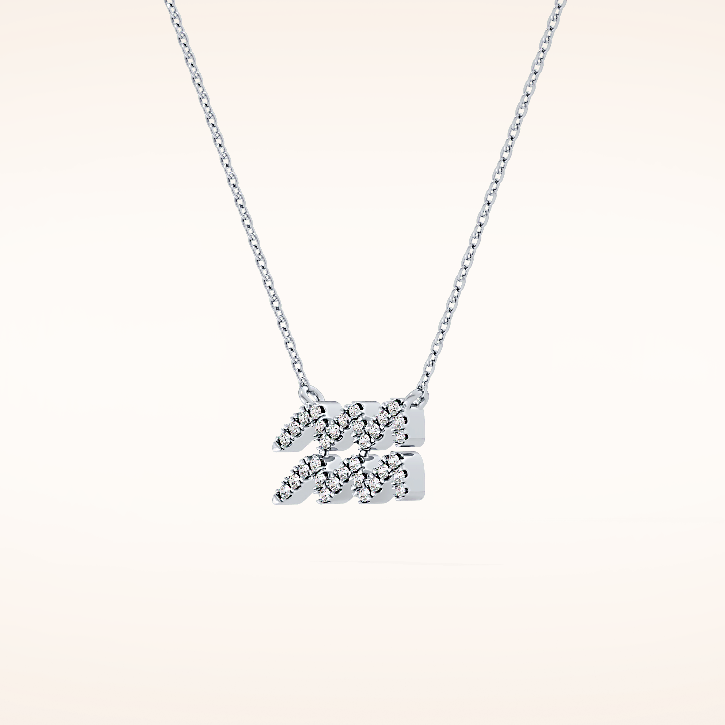0.114 TCW Round Cut Moissanite Aquarius Zodiac Sign Necklace