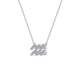 0.114 TCW Round Lab Grown Diamond Aquarius Zodiac Sign Necklace