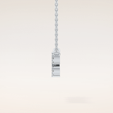 0.114 TCW Round Cut Moissanite Aquarius Zodiac Sign Necklace