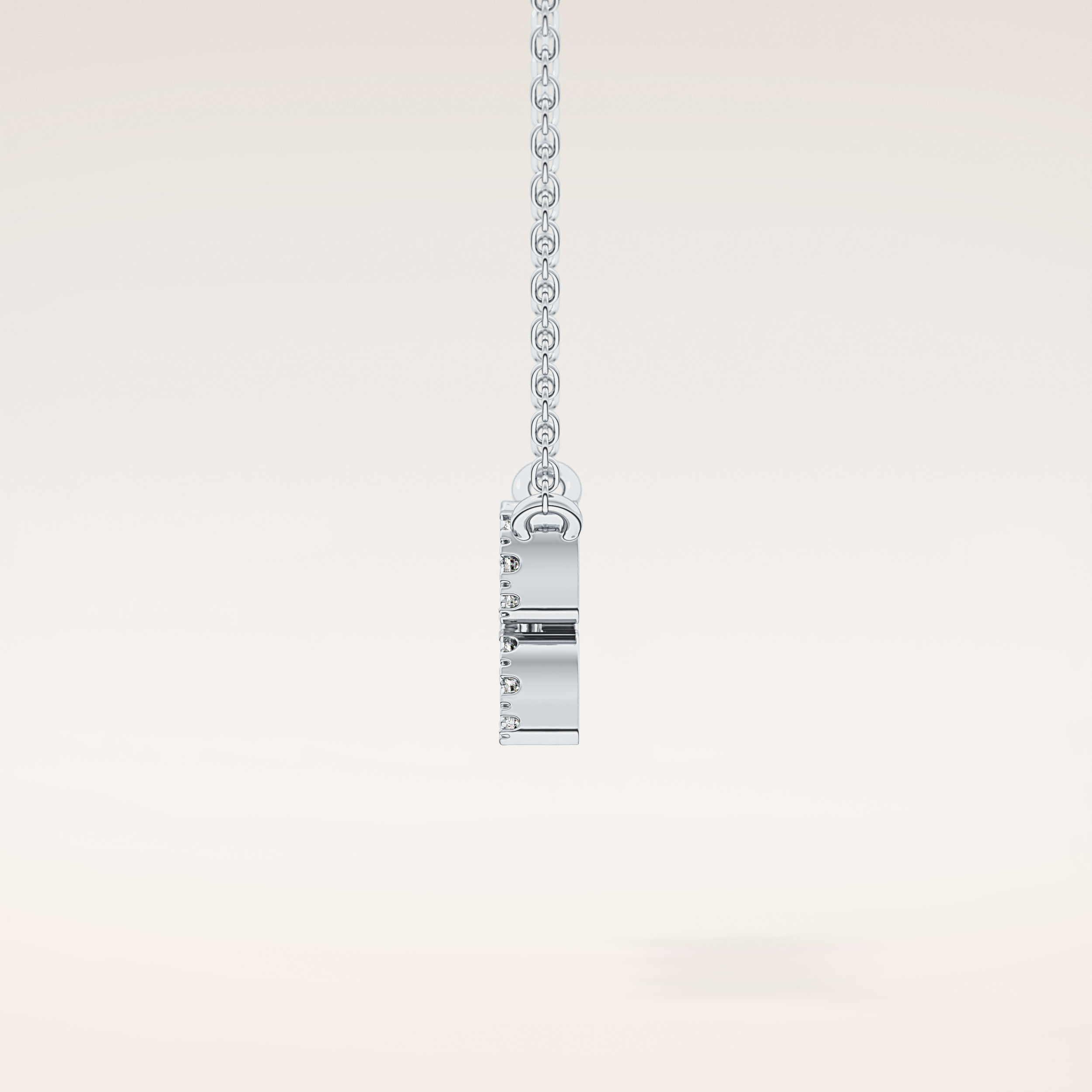 0.114 TCW Round Cut Moissanite Aquarius Zodiac Sign Necklace