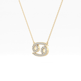 0.175 TCW Round Lab Grown Diamond Cancer Zodiac Sign Necklace