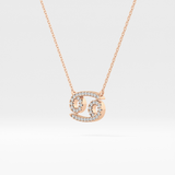 0.175 TCW Round Lab Grown Diamond Cancer Zodiac Sign Necklace