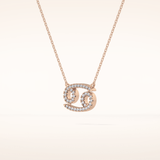 0.175 TCW Round Cut Moissanite Cancer Zodiac Sign Necklace