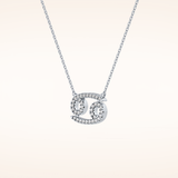 0.175 TCW Round Cut Moissanite Cancer Zodiac Sign Necklace
