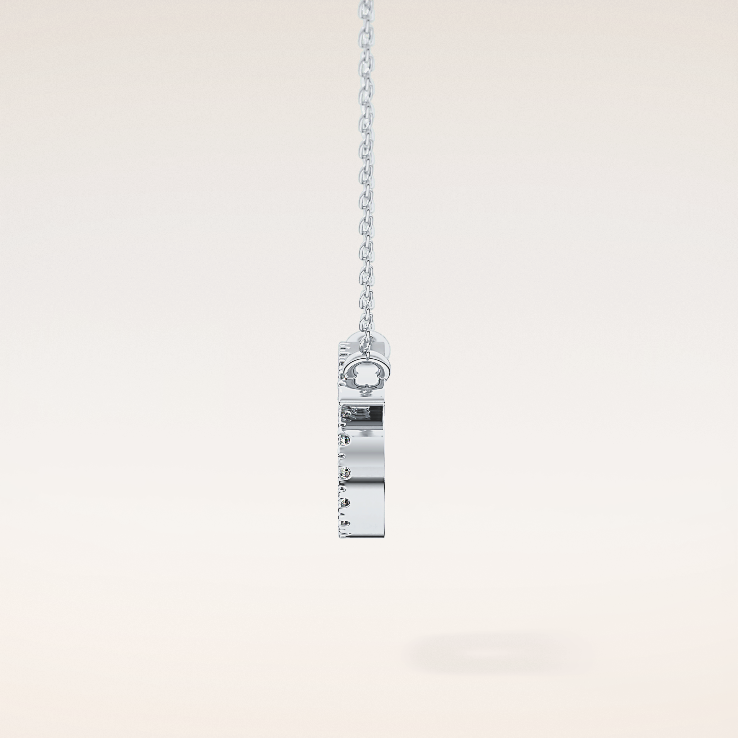 0.175 TCW Round Cut Moissanite Cancer Zodiac Sign Necklace