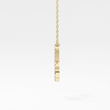0.108 TCW Round Lab Grown Diamond Capricorn Zodiac Sign Necklace