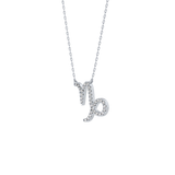0.108 TCW Round Lab Grown Diamond Capricorn Zodiac Sign Necklace