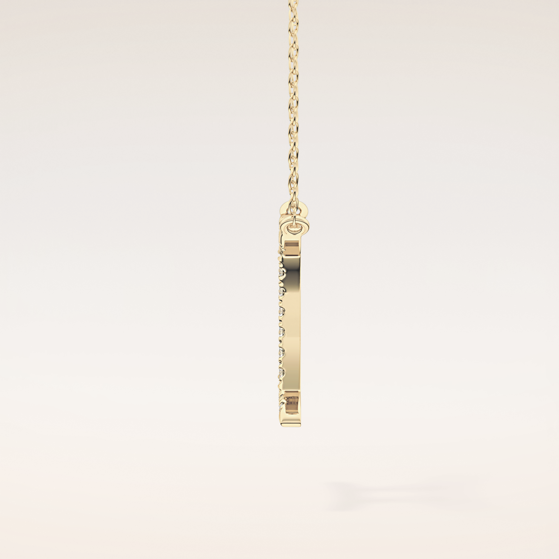 0.13 TCW Round Cut Moissanite Gemini Zodiac Sign Necklace