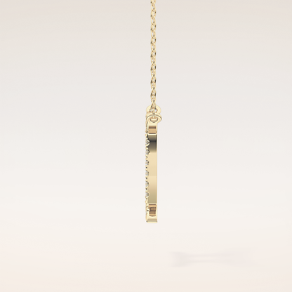 0.13 TCW Round Cut Moissanite Gemini Zodiac Sign Necklace