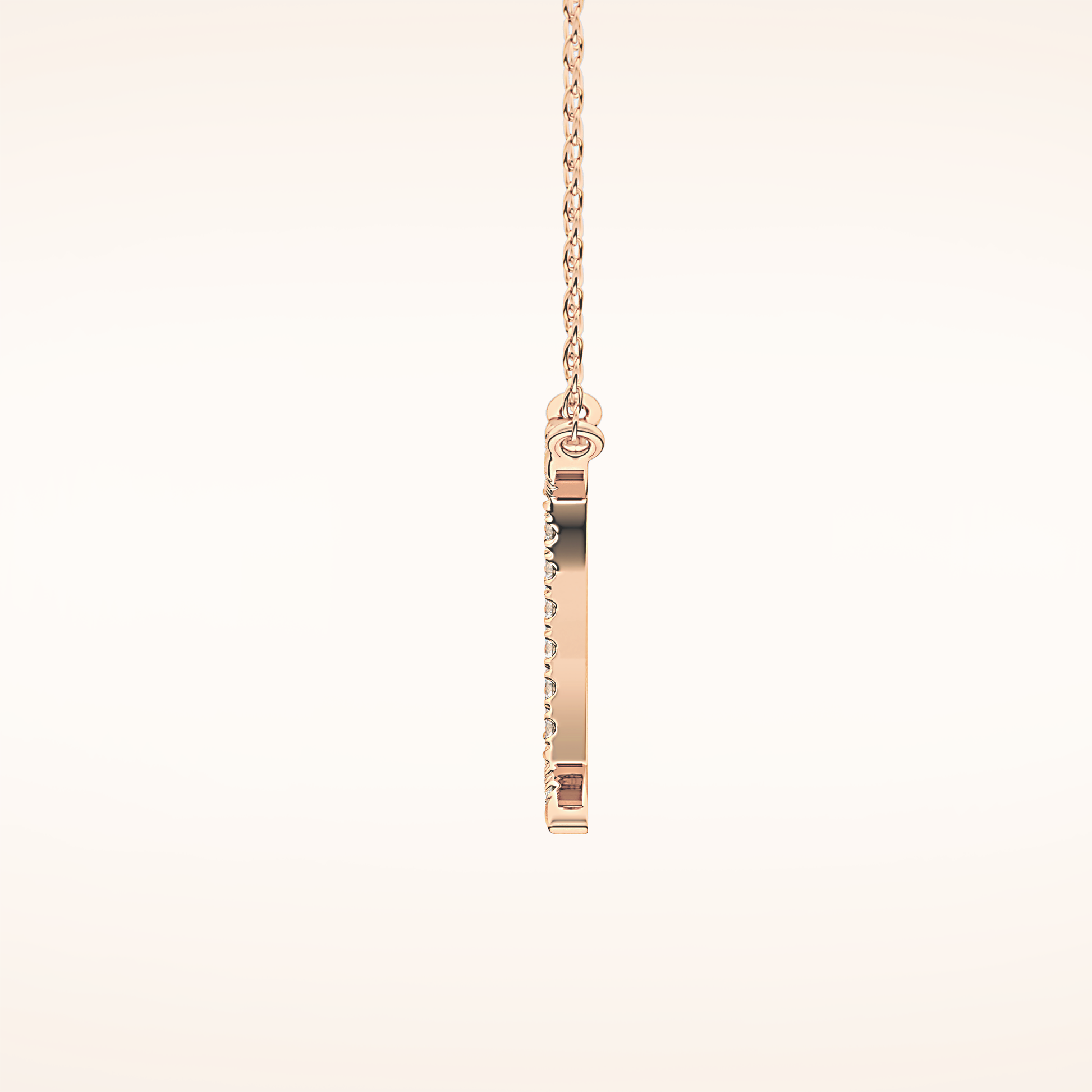 0.13 TCW Round Cut Moissanite Gemini Zodiac Sign Necklace