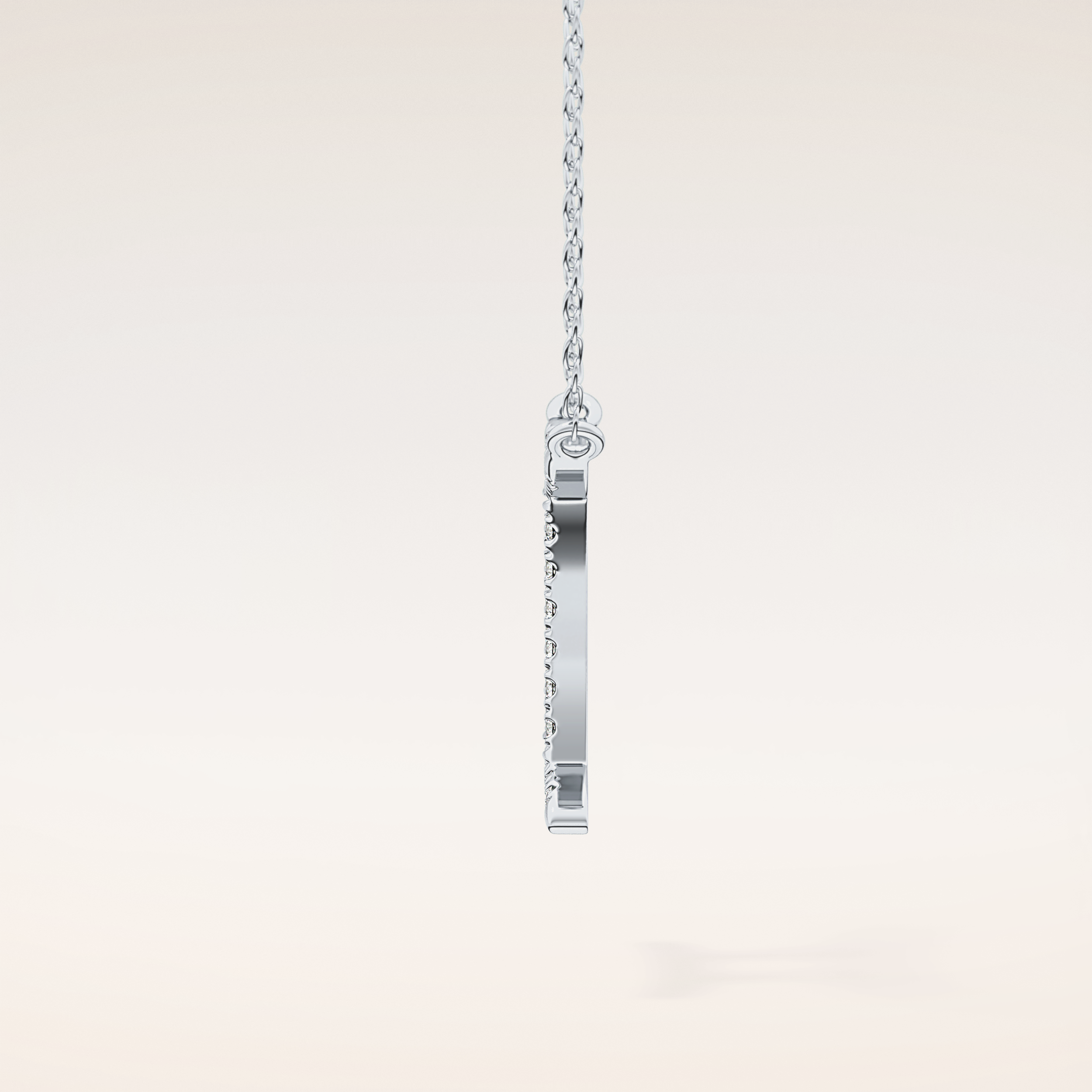 0.13 TCW Round Cut Moissanite Gemini Zodiac Sign Necklace