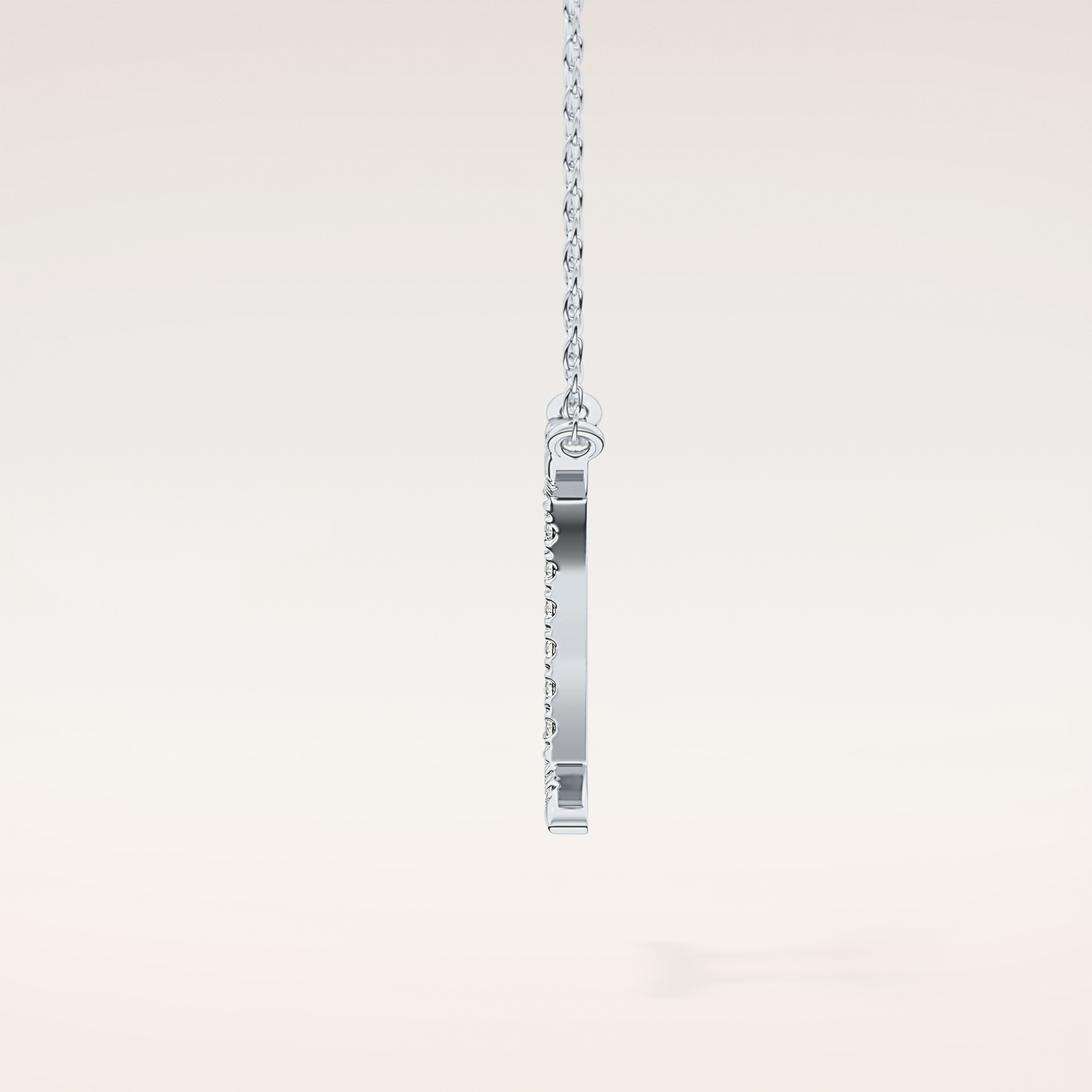 0.13 TCW Round Cut Moissanite Gemini Zodiac Sign Necklace