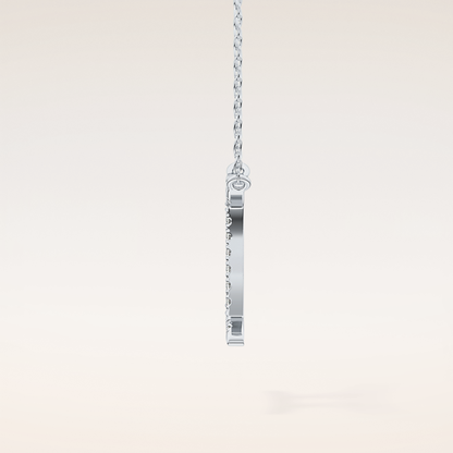 0.13 TCW Round Cut Moissanite Gemini Zodiac Sign Necklace