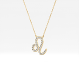 0.14 TCW Round Lab Grown Diamond Leo Zodiac Sign Necklace