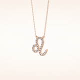 0.14 TCW Round Cut Moissanite Leo Zodiac Sign Necklace