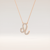 0.14 TCW Round Cut Moissanite Leo Zodiac Sign Necklace