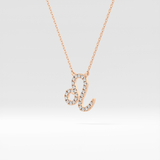 0.14 TCW Round Lab Grown Diamond Leo Zodiac Sign Necklace