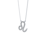0.14 TCW Round Lab Grown Diamond Leo Zodiac Sign Necklace