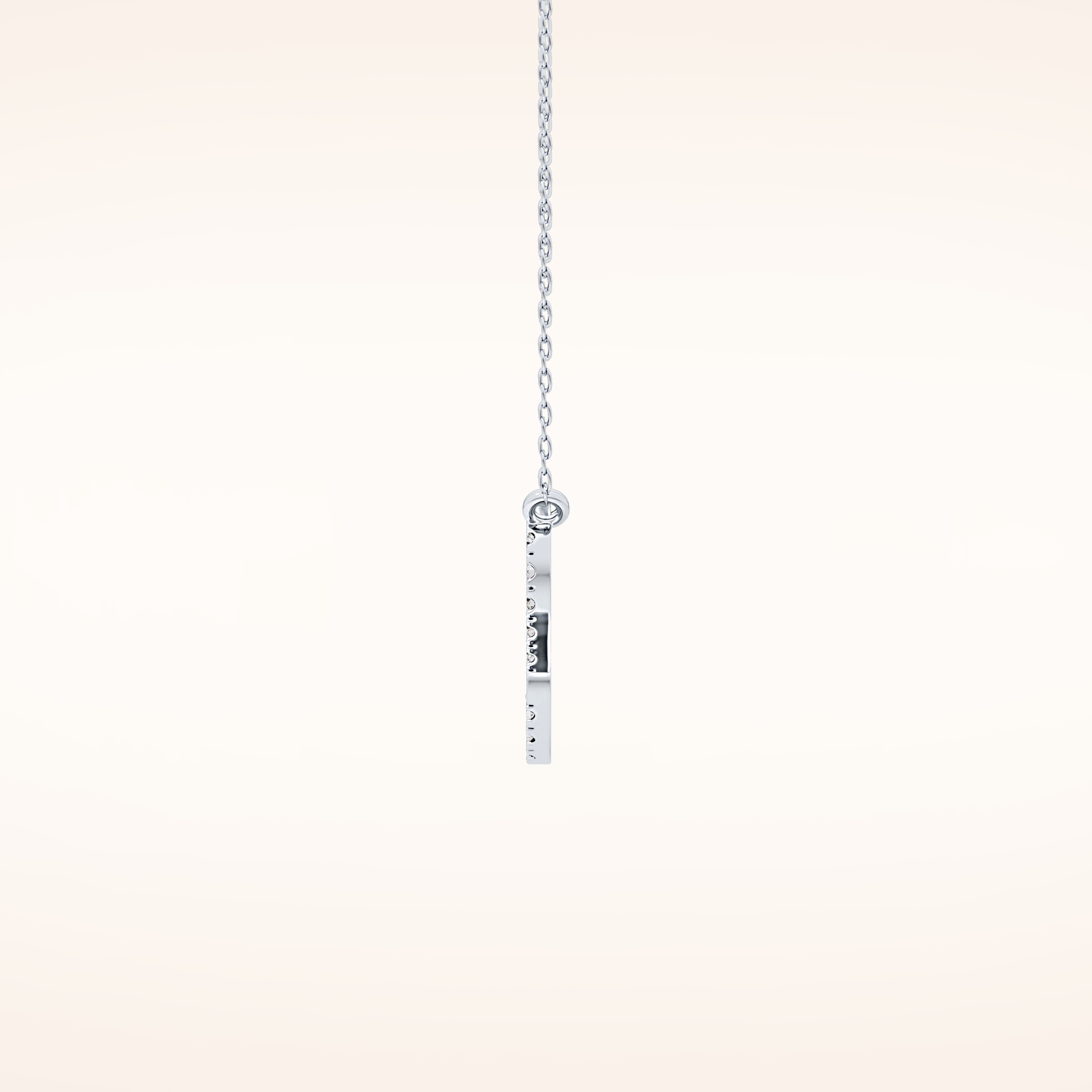 0.14 TCW Round Cut Moissanite Leo Zodiac Sign Necklace