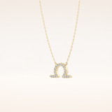 0.101 TCW Round Cut Moissanite Libra Zodiac Sign Necklace
