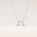 0.101 TCW Round Cut Moissanite Libra Zodiac Sign Necklace
