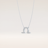 0.101 TCW Round Cut Moissanite Libra Zodiac Sign Necklace