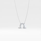 0.101 TCW Round Lab Grown Diamond Libra Zodiac Sign Necklace