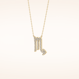 0.093 TCW Round Cut Moissanite Scorpio Zodiac Sign Necklace