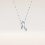 0.093 TCW Round Cut Moissanite Scorpio Zodiac Sign Necklace