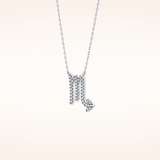 0.093 TCW Round Cut Moissanite Scorpio Zodiac Sign Necklace