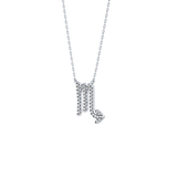 0.093 TCW Round Lab Grown Diamond Scorpio Zodiac Sign Necklace