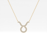 0.042 TCW Round Lab Grown Diamond Sagittarius Zodiac Sign Necklace