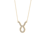 0.042 TCW Round Lab Grown Diamond Sagittarius Zodiac Sign Necklace