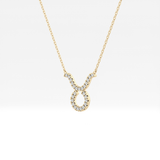 0.042 TCW Round Lab Grown Diamond Sagittarius Zodiac Sign Necklace