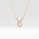 0.042 TCW Round Lab Grown Diamond Sagittarius Zodiac Sign Necklace