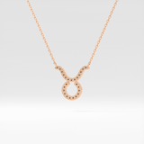 0.042 TCW Round Lab Grown Diamond Sagittarius Zodiac Sign Necklace