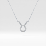 0.042 TCW Round Lab Grown Diamond Sagittarius Zodiac Sign Necklace