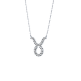 0.042 TCW Round Lab Grown Diamond Sagittarius Zodiac Sign Necklace