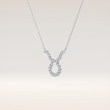 0.12 TCW Round Cut Moissanite Taurus Zodiac Sign Necklace