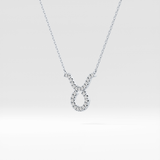 0.042 TCW Round Lab Grown Diamond Sagittarius Zodiac Sign Necklace
