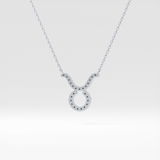 0.042 TCW Round Lab Grown Diamond Sagittarius Zodiac Sign Necklace