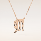 0.204 TCW Round Cut Moissanite Virgo Zodiac Sign Necklace