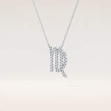 0.204 TCW Round Cut Moissanite Virgo Zodiac Sign Necklace