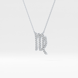 0.204 TCW Round Lab Grown Diamond Virgo Zodiac Sign Necklace
